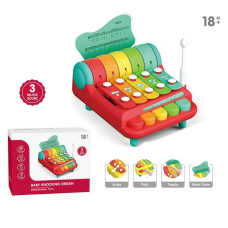 Ксилофон YL 1022-35 ШТРИХ=90161 (36) 5 металевих пластин, 3 способи гри: стукання, натискання кнопок, обертання кілець, 3 листи з нотами, в коробці