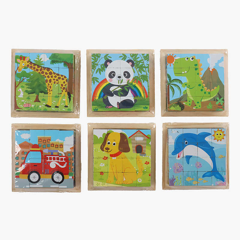 Кубики C 73211 (120) 16 кубиків, дерев“яні, ВИДАЄТЬСЯ ТІЛЬКИ МІКС ВИДІВ