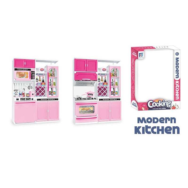 Кухня 818-136 А (36/2) 2 види, висота: 32 см, звуки, підсвічування, посуд, дверцята відкриваються, в коробці