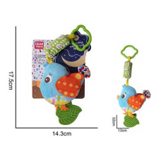 Брязкальце 688 M103 (120) “Пташка”, текстильне, мелодія вітру, гумовий прорізувач, шелесткі елементи, кріплення для підвішування, пискавка, в пакеті