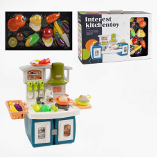 Кухня BC 8804 (16/2) висота - 29 см, звук, підсвічування, витяжка, духова шафа, плита, набір продуктів, посуд, наліпки, в коробці