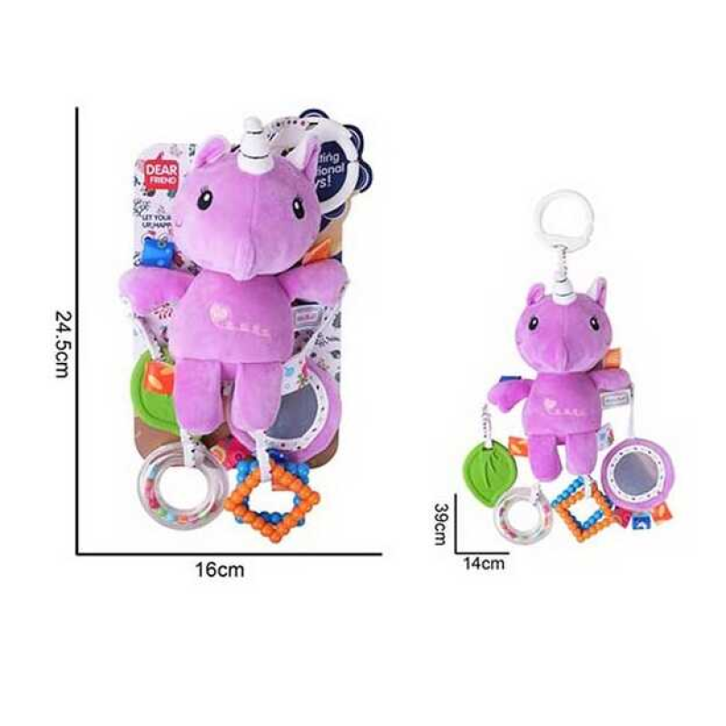 Брязкальце 688 M110 (72) текстильне, відтворює “мелодію вітру”, підвіска, гумовий прорізувач, кільця, люстерко, кріплення для підвішування, в пакеті