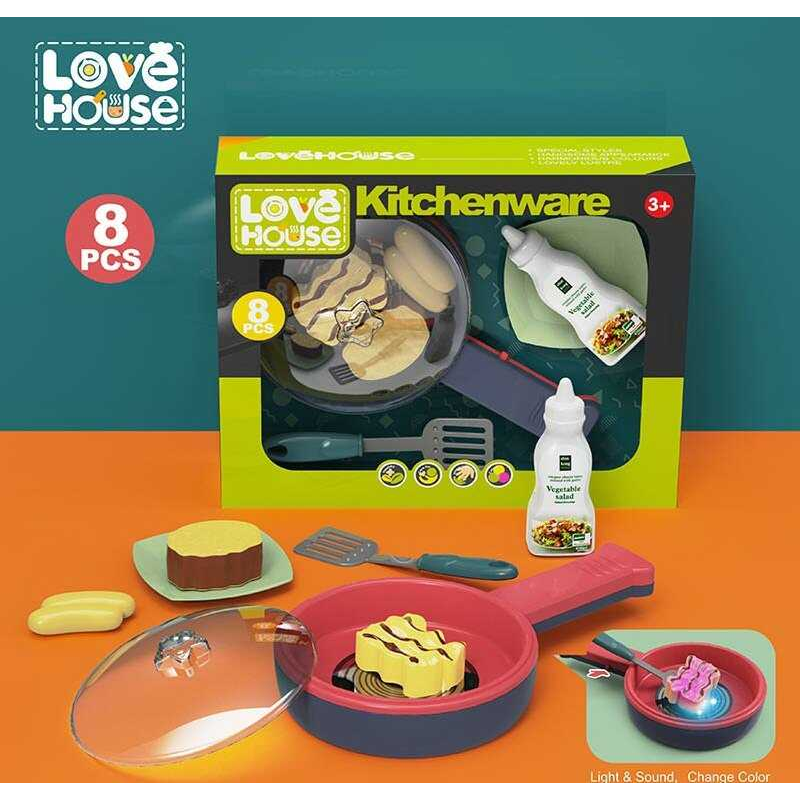 Кухня XG 2-5 (36/2) пательня на батарейкх, продукти змінюють колір, звук, підсвічування, в коробці