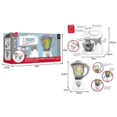 Кухонний набір F 2318 (12) блендер, міксер, підсвічування, муляжі продуктів, в коробці