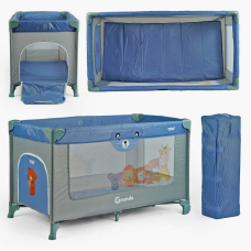 Ліжко-манеж Toti T-04011 (1) колір сірий, розмір 126x65x75 см, в коробці