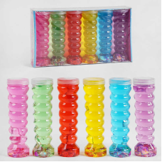 Лизун C 53105 (12) ЦІНА ЗА 6 ШТУК У БЛОЦІ, пайєтки у формі мушлі