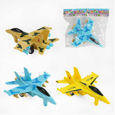 Літак 7701 (180/2) 3 кольори, інерція, звук, підсвічування, у пакеті, ВИДАЄТЬСЯ ТІЛЬКИ МІКС ВИДІВ