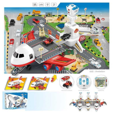 Літак E 7002 Штрих-00018 (8) ЧЕРВОНИЙ, парковка, звук, підсвічування, 2 машинки, аксесуари, в коробці