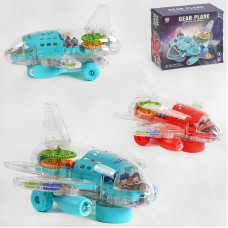 Літак HJ 628 (72/2) 2 кольори, 3D підсвічування, звуки, мелодія, колеса вільного ходу, в коробці