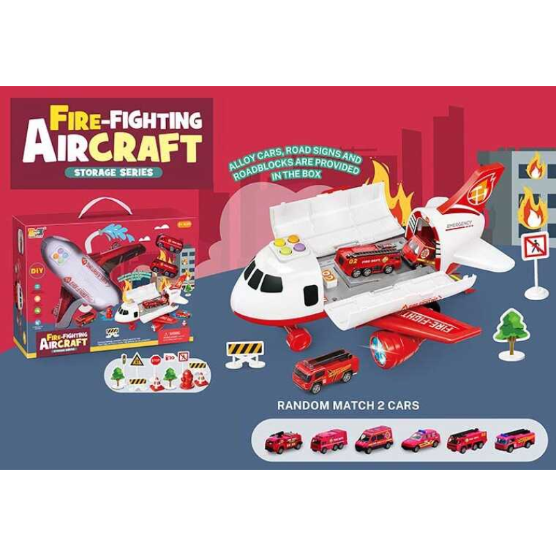 Літак HS 8009 B (16) звук, світло, інерція, рухлива платформа, 2 машинки, у коробці Літак HS 8009 B (16) звук, світло, інерція, рухлива платформа, 2 машинки, у коробці
