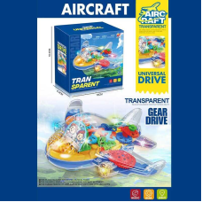 Літак музичний 2011 A (72/2) мелодія, підсвічування, рухомі шестерні, колесо вільного ходу, в коробці