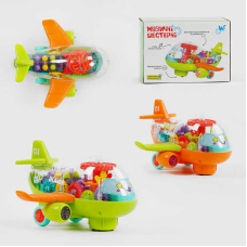 Літак музичний 80587 (72) “WToys“, ОЗВУЧУВАННЯ УКРАЇНСЬКОЮ МОВОЮ, 2 види, шестерні, пісня, підсвічування, автоматичний рух, в коробці