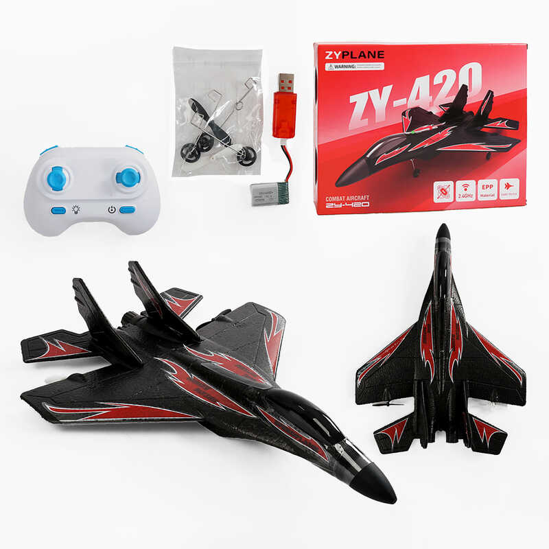 Літак на радіокеруванні C 71558 (28) підсвічування, 2.4 GHz, запасні лопаті, акумулятор, в коробці