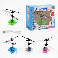 Літаюча іграшка HFD 802 (120) “НЛО“, підсвічування, сенсорне керування, вбудований акумулятор, 3 кольори, в коробці, ВИДАЄТЬСЯ ТІЛЬКИ МІКС ВИДІВ