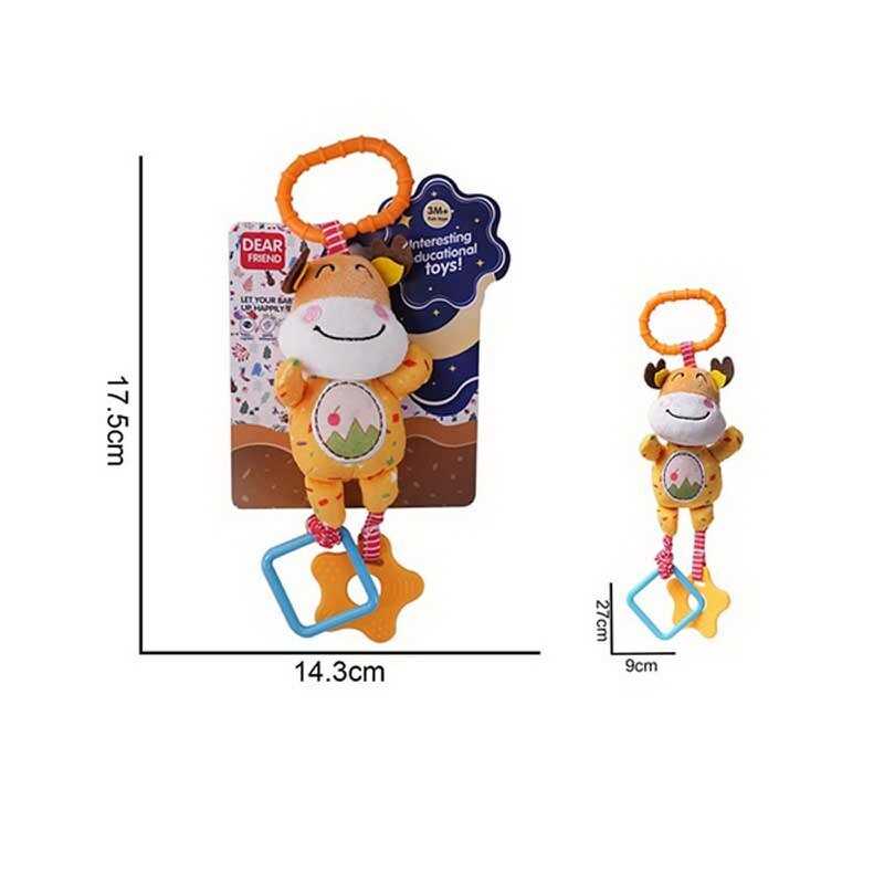 Брязкальце 688 M47 (120) “Олень”, текстильне, кріплення для підвішування, прорізувач, в пакеті