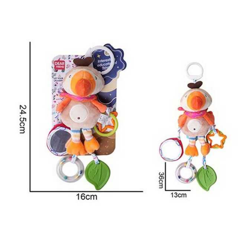 Брязкальце 688 M56 (72) текстильне, підвіска, гумові прорізувачі, кільця, кріплення для підвішування, в пакеті