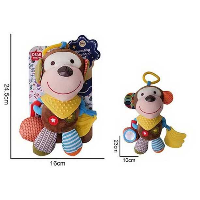 Брязкальце 688 M82 (96) текстильне, відтворює “мелодію вітру”, підвіска, гумовий прорізувач, шелесткі елементи, кріплення для підвішування, люстерко, в пакеті