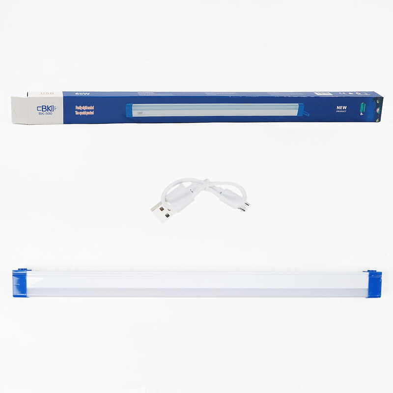 Ліхтар світлодіодний C 68450 (100) довжина - 52 см, біле світло, регулюється яскравість, вбудований акумулятор, USB-кабель, магнітні тримачі, у коробці Ліхтар світлодіодний C 68450 (100) довжина - 52 см, біле світло, регулюється яскравість, вбудований акумулятор, USB-кабель, магнітні тримачі, у коробці