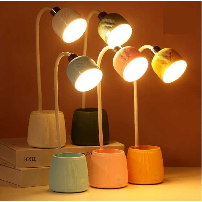 Лампа настільна світлодіодна C 71607 (60) 5 кольорів, 3 режими, вбудований акумулятор, органайзер, в коробці, ВИДАЄТЬСЯ ТІЛЬКИ МІКС ВИДІВ