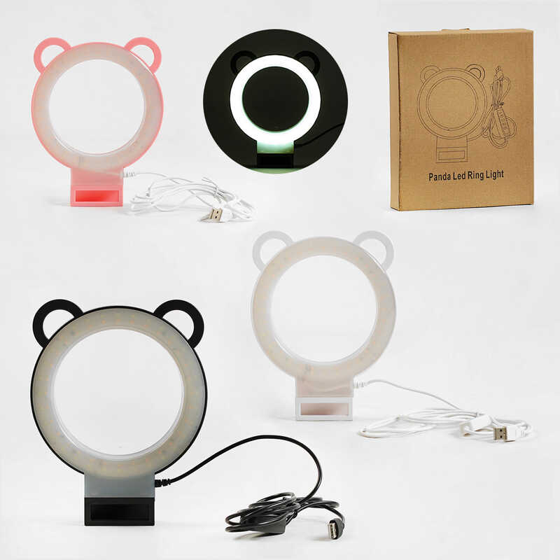 Лампа світлодіодна C 57876 (50) 3 кольори, 3 режими, працює від мережі/павербанка, в коробці