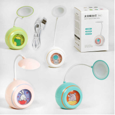 Лампа світлодіодна M 48487 (120) 4 види, 2 режими, точилка, стирачка, вбудований акумулятор, ВИДАЄТЬСЯ ТІЛЬКИ МІКС ВИДІВ