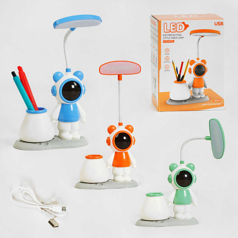 Лампа світлодіодна M 48499 (108) 3 кольори, “Космонавт“, 2 режими роботи, вбудований акумулятор, ВИДАЄТЬСЯ ТІЛЬКИ МІКС ВИДІВ