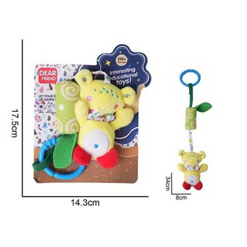 Брязкальце 688 M91 (120) “Жабка“, текстильне, мелодія вітру, кріплення для підвішування, в пакеті