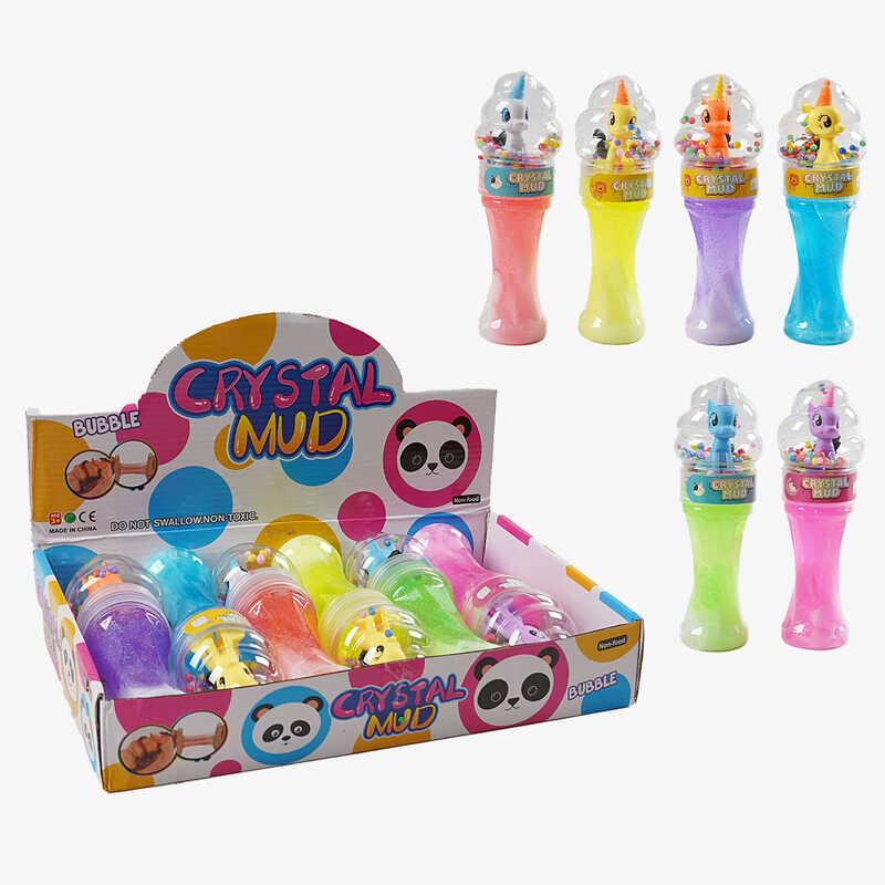 Лизун C 59315 (24) ЦІНА ЗА 6 ШТУК В БЛОЦІ, ароматизований, фігурка єдинорога, кульки, в коробці