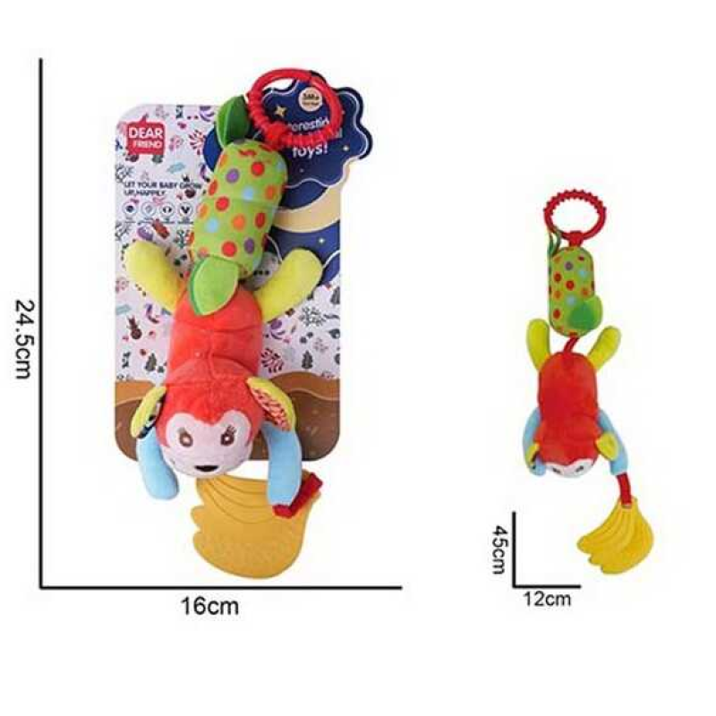 Брязкальце 688 M94 (120) текстильне, відтворює “мелодію вітру”, підвіска, гумовий прорізувач, кріплення для підвішування, в пакеті