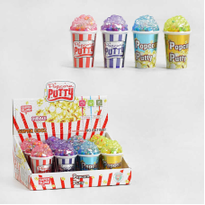 Лизун M 47706 (12) ЦІНА ЗА 12 ШТУК В БЛОЦІ, “Попкорн“, з пінопластовими кульками