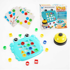 Логічна гра “Краб розвивайко“ 368-13 (72) “WToys“, картки, 2 основи, дзвінок, геометричні фігури, в коробці