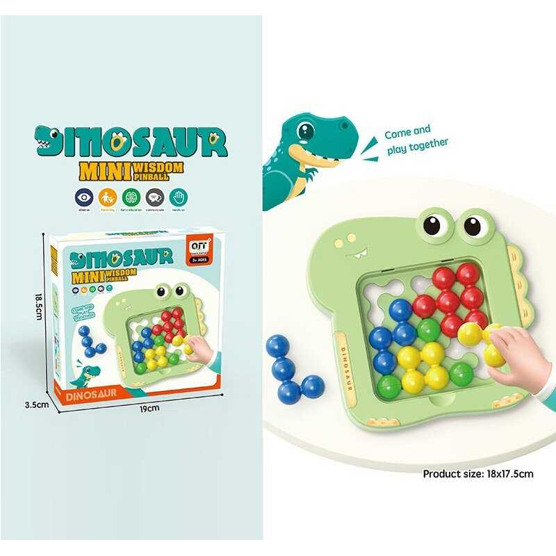 Логічна гра 1139 (192/2) платформа-динозавр, кольорові кульки, в коробці Логічна гра 1139 (192/2) платформа-динозавр, кольорові кульки, в коробці