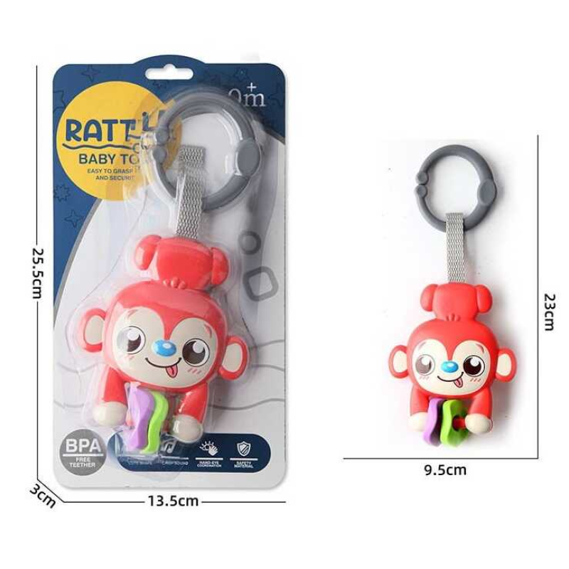 Брязкальце 688-24 (240/2) звірятко, підвіска, рухливі елементи, на листі