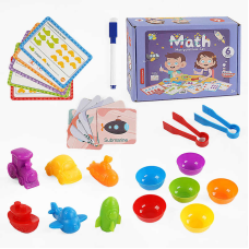 Логічна гра 2188-43 (24) картки із завданнями, гумові фігурки, маркер “пиши-витирай”, в коробці