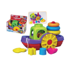 Логічна гра 5013 (24) човен, каталка, пірамідка, сортер, в коробці