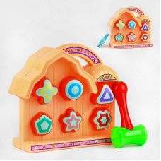 Логічна гра 8329-3 A (36) стукалка, будиночок, в сітці