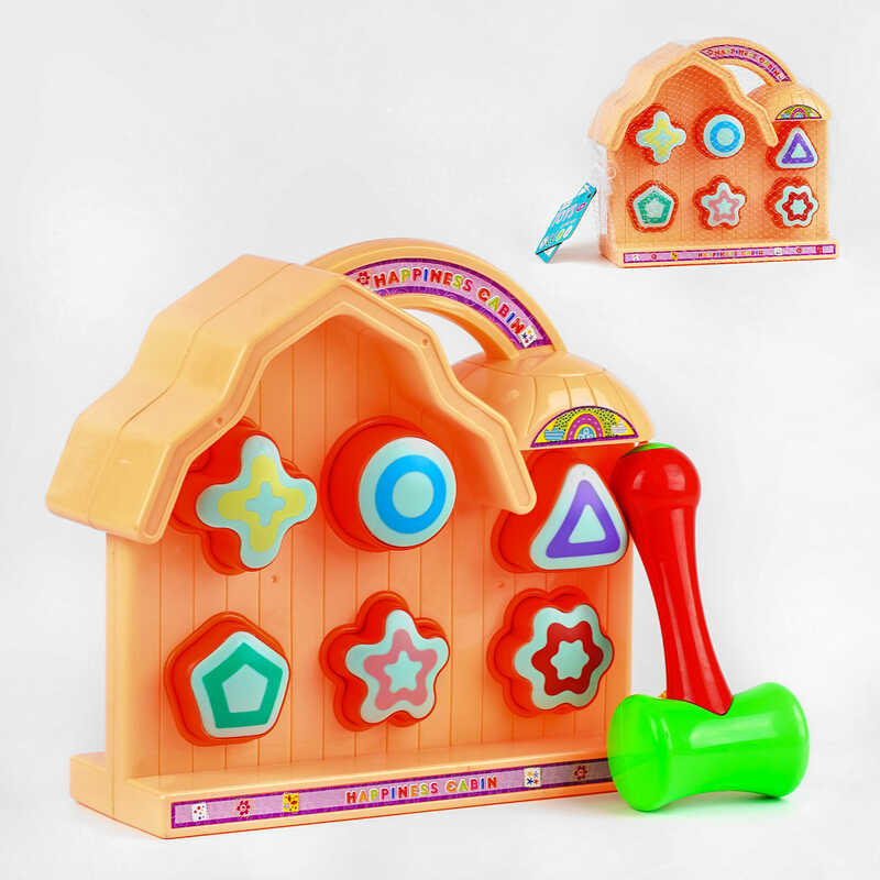 Логічна гра 8329-3 A (36) стукалка, будиночок, в сітці