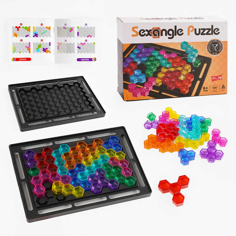 Логічна гра 929-34 (48) двостороннє поле, 16 кольорових елементів, інструкція із завданнями, в коробці