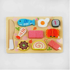 Логічна гра C 49368 (48) “Суші“, половинки на магнітах, вкладиш, дерев“яний ніж, у плівці