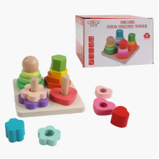 Логічна гра C 53961 (96) дерев“яна, фігурки, сортер, в коробці