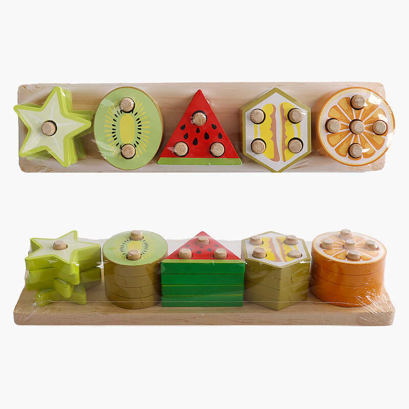 Логічна гра C 73323 (48) дерев’яна, платформа з кілочками, 20 елементів, у плівці