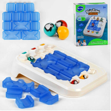 Логічна гра E 7978 (24) “Hola“, Антарктичний лабіринт, платформа, 3 шарики з пінгвінами, 12 елементів лабіринту, в коробці