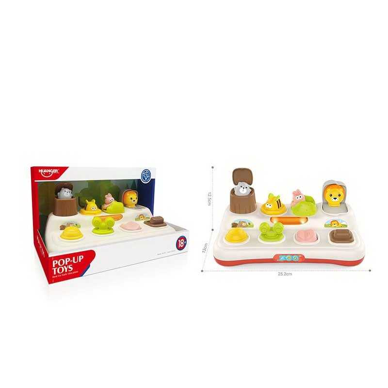 Логічна гра HE 8087 (24) на батарейках, звуки, мелодія, підсвітка, тварини, рухомі елементи, в коробці