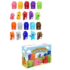 Логічна гра XQS 2086 A (12) 10 будиночків, 10 фігурок динозаврів, нумерація, в коробці