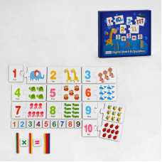 Логічна гра С 58543 (48) математичний пазл, палички, цифри, у коробці