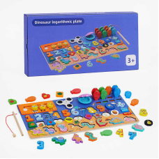 Логічна дерев’яна дошка C 64977 (20) сортер, магнітна риболовля, спінер, пальчикова гра, в коробці