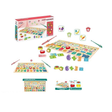 Логічна дошка 159-3 C (36) 3 в 1: арифметична та геометрична ігри, магнітна риболовля, картонна ігрова панель, пластикові деталі, картки з арифметичними завданнями, в коробці