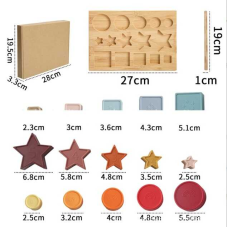 Логічна дошка C 64041 (51) сортер геометричний, за формою, гумові фігурки, в коробці