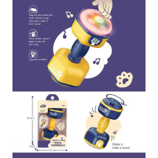 Брязкальце 969 (96/2) “Гантелька”, на батарейках, пісні англ. мовою, звукові ефекти, підсвічування, в коробці