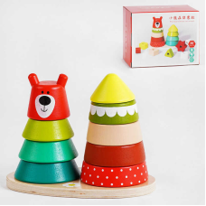 Логічна пірамідка дерев`яна C 54571 (24) у коробці